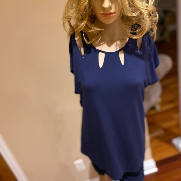 Laundry mid night Blue fitted dress - Picture 2 of 8